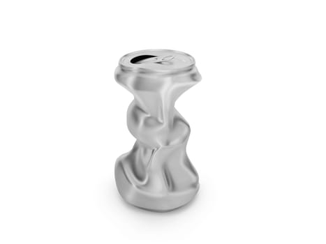Compressed cans isolated on a white background