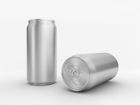 Aluminum can isolated on white background
