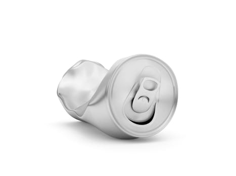 Compressed cans isolated on a white background