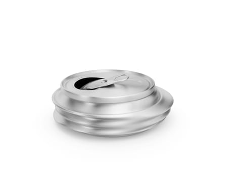 Compressed cans isolated on a white background