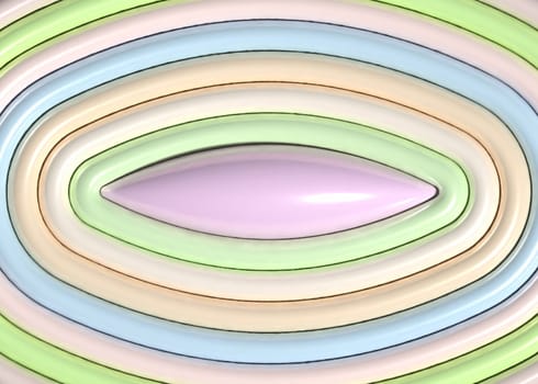 Abstract background with colorful circles, 3D rendering illustration