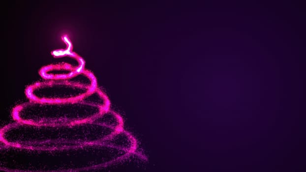 Particles Christmas Tree. Computer generated 3d render