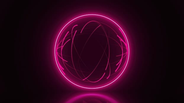 Magic lines sphere. Computer generated 3d render