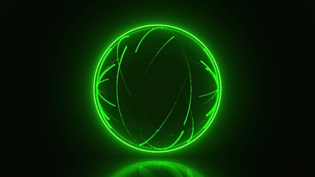Magic lines sphere. Computer generated 3d render