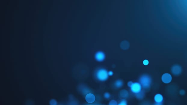 Blue bokeh particles. Computer generated 3d render