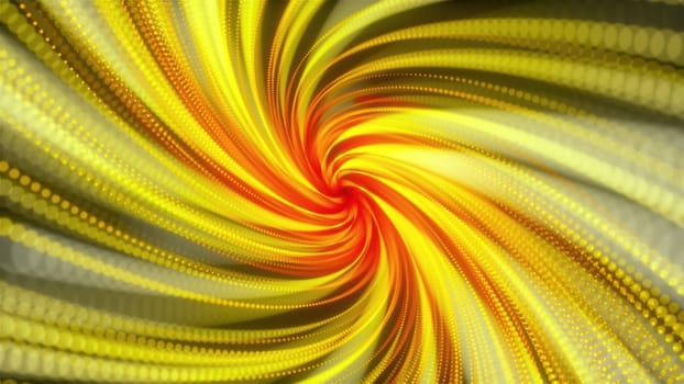 Spiral particles tunnel. Computer generated 3d render