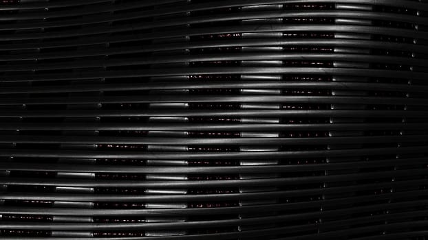 Black grid waves. Computer generated 3d render
