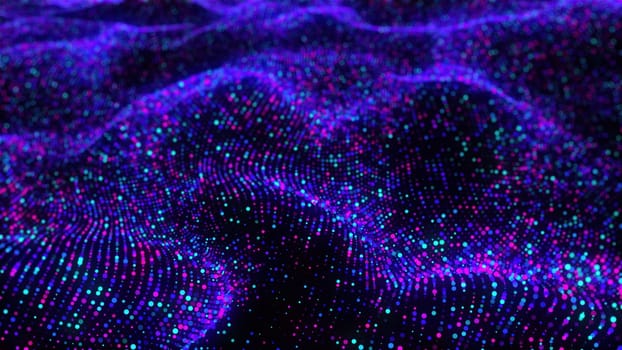 Abstract particle waves. Computer generated 3d render,Abstract particle waves. Computer generated 3d render