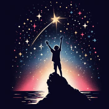 reach for a star and make a wish illustration