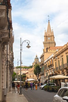 Messina, Italy, Sicily - 26 September 2023 – Messina Cathedral. Messina Cathedral was consecrated in 1197 by Archbishop Berardo. Destroyed several times in the course of history.