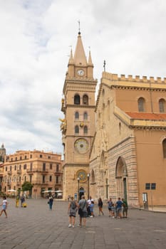 Messina, Italy, Sicily - 26 September 2023 – Messina Cathedral. Messina Cathedral was consecrated in 1197 by Archbishop Berardo. Destroyed several times in the course of history.