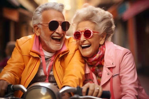 Senior couple enjoying retirement, portrait of elderly wife and husband, relationship and marriage, getting old together