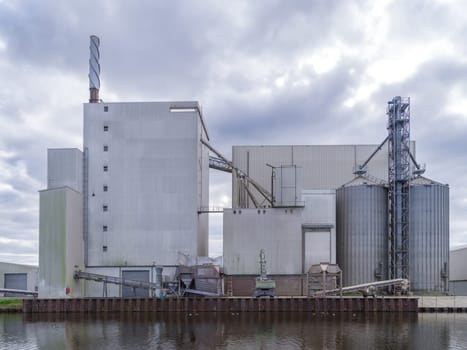 large factory building along the Twente canal in the netherlands