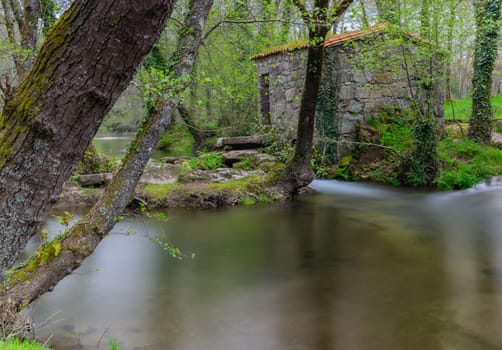Long Exposure near an old watermill in Homem River, Amares, Portugal