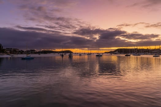 Little boats in the Magenta Port Sud, bay, Noumea, New Caledonia