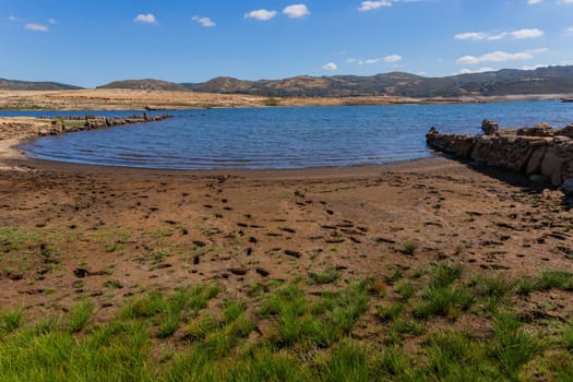 Artificial lake created by the Barragem do Alto Rabagao or Pisoes Dam, Montalegre, Portugal
