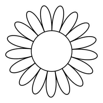Chamomile sun flower chamomile flower outline icon