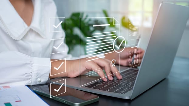 Checklist and filling survey form online. Document management system.  Quality control and accuracy Check