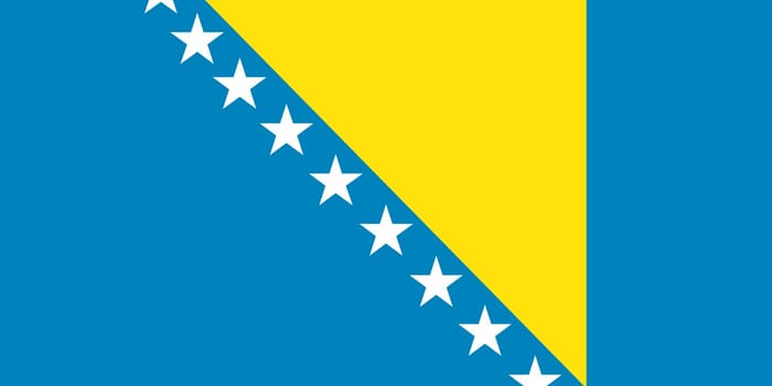 Flag of Bosnia and Herzegovina. Bosnia and Herzegovina national flag on texture. Fabric Texture. Balkan country