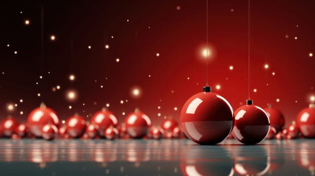 decorations on Christmas blurred background. abstract background. concept of holidays and Christmas.Generative AI