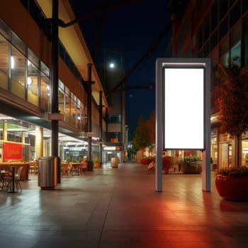 mockup Empty white billboard. poster for advertising, 3D rendering. Marketing communication concept for promoting or selling an idea and a product. Generative AI