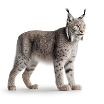Lynx isolated on white AI generated image