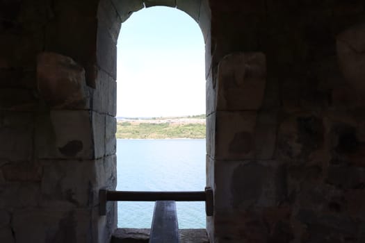 beautiful castle fortress old stone resistant battlements