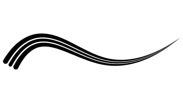 Line swash swish curly calligraphy under squiggle, swoosh stroke