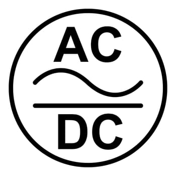 AC DC converter icon alternating current direct current, diode bridge