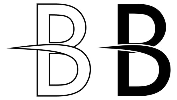 Logo letter b racing, speed fast letter b