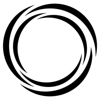 Round banner frame swirl waves graceful frame, logo calligraphy element