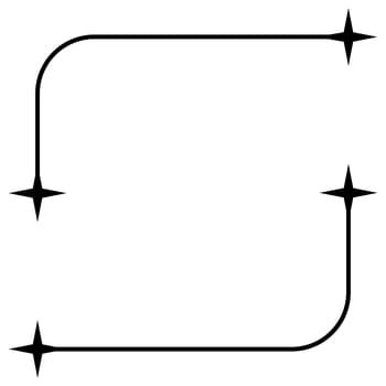 Frame for text message with stars frame stars four rays