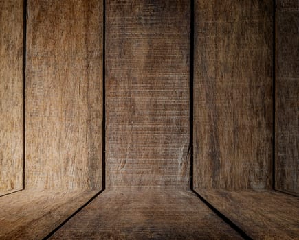 Empty wooden desk table and bag, Old brown dark wood wall texture and pattern background for design, Still life style, Wood texture, Wood background, wood pattern