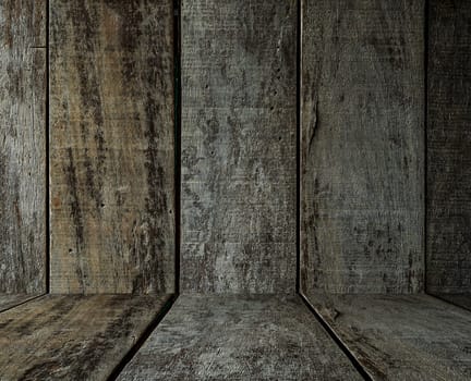 Empty wooden desk table and bag, Old brown dark wood wall texture and pattern background for design, Still life style, Wood texture, Wood background, wood pattern