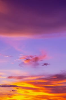 Abstract and pattern of cloud sky, Velvet violet, Velvet Purple, Trend color of the year background, Pattern of colorful cloud and sky sunset or sunrise: Dramatic sunset in twilight, Beautyful of sky