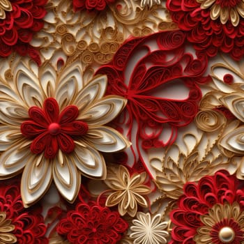 luxury christmas background, seamless tile, AI generated