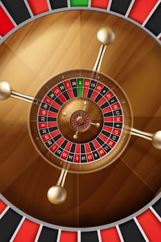 Roulette background illustration. Concept for casino, entertainment, fortune.