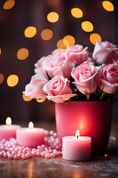 Faith, hope, love and Valentine's Day background. AI generativ.