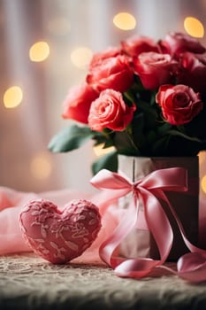 Faith, hope, love and Valentine's Day background. AI generativ.