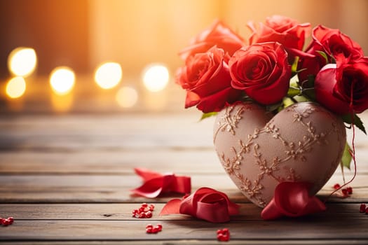 Faith, hope, love and Valentine's Day background. AI generativ.