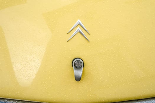 Citroën DS ID 19 logo on traditional Car Show Golden Oldies in Krofdorf-Gleiberg near Giessen, hesse.