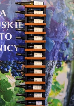 Cracow, Poland - November 17, 2022: International Wine Trade Fair ENOEXPO in Cracow. Producers of wine from all around the world meet the importers distributors and representatives.