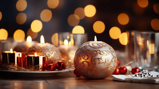 Beautiful and wonderful Christmas decoration background with customizable space for Christmas wishes.