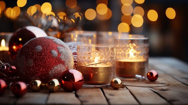 Beautiful and wonderful Christmas decoration background with customizable space for Christmas wishes.