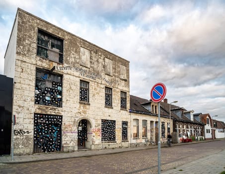 old factory building in Hengelo, Netherlands, nowadays used by artists