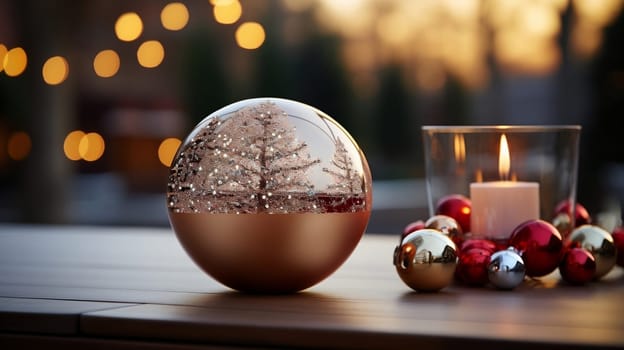 Beautiful and wonderful Christmas decoration background with customizable space for Christmas wishes.