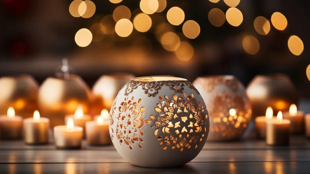Beautiful and wonderful Christmas decoration background with customizable space for Christmas wishes.