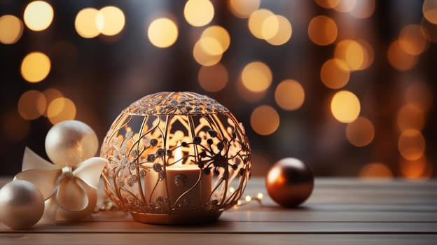 Beautiful and wonderful Christmas decoration background with customizable space for Christmas wishes.