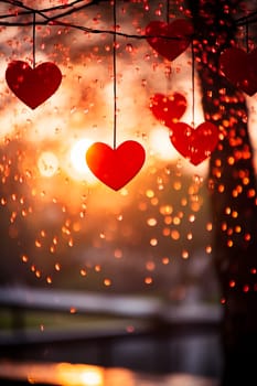 Faith, hope, love and Valentine's Day background. AI generativ.