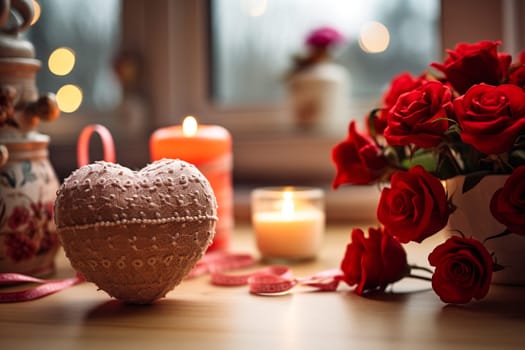 Faith, hope, love and Valentine's Day background. AI generativ.